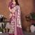 Plum Color Kalamkari Print Cotton Saree 