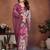 Plum Color Kalamkari Print Cotton Saree 