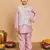 Boys lilac cotton silk kurta & pyjama set with jacquard cotton silk kurta & pyjama set with jacquard nehru jacket