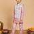 Boys lilac cotton silk kurta & pyjama set with jacquard cotton silk kurta & pyjama set with jacquard nehru jacket