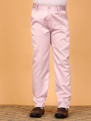 Boys lilac satin floral embroidered bandhgala set 5