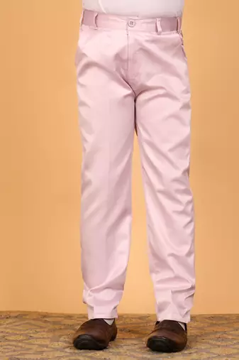 Boys lilac satin floral embroidered bandhgala set