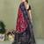 black color kalamkari print cotton saree 