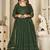 Green georgette embroidered wedding wear anarkali suit