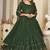 Green georgette embroidered wedding wear anarkali suit