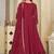 Maroon georgette embroidered wedding wear anarkali suit