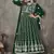 Green net embroidered wedding wear anarkali suit