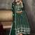 Green net embroidered wedding wear anarkali suit