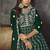 Green net embroidered wedding wear anarkali suit
