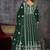 Green net embroidered wedding wear anarkali suit