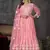 Baby pink net embroidered wedding wear anarkali suit