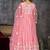 Baby pink net embroidered wedding wear anarkali suit