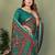 green color kalamkari print cotton saree 