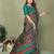 green color kalamkari print cotton saree 