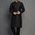 Black dupion embroidery kurta-pajama