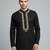 Black cotton embroidery kurta-pajama