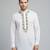 White cotton embroidery kurta-pajama