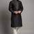 Black dupion embroidery kurta-pajama