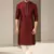 Maroon dupion embroidery kurta-pajama