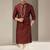 Maroon dupion embroidery kurta-pajama