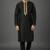 Black dupion embroidery kurta-pajama