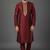 Maroon dupion embroidery kurta-pajama