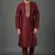 Maroon dupion embroidery kurta-pajama