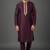 Purple dupion embroidery kurta-pajama
