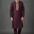 Purple dupion embroidery kurta-pajama