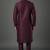Purple dupion embroidery kurta-pajama