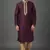 Purple dupion embroidery kurta-pajama
