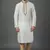 White dupion embroidery kurta-pajama