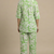 Women's trendy green floral printed cotton co-ord set for women | comfortable top & palazzo set
