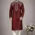 Maroon dupion embroidery kurta-pajama