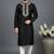 Black dupion embroidery kurta-pajama