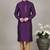 Purple dupion embroidery kurta-pajama