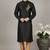 Black dupion embroidery kurta-pajama