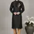 Black dupion embroidery kurta-pajama
