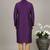 Purple dupion embroidery kurta-pajama