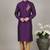 Purple dupion embroidery kurta-pajama