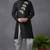 Black dupion embroidery kurta-Dhoti