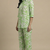 Women's trendy green floral printed cotton co-ord set for women | comfortable top & palazzo set