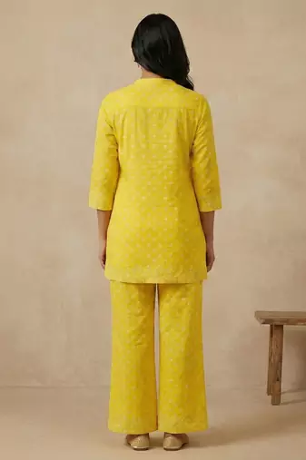 Bright yellow cotton co-ord set