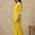 Bright yellow cotton co-ord set for women | attractive printed top & palazzo set