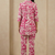 Women’s pink floral cotton co-ord set | stylish printed top & palazzo set for daily wear