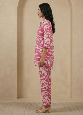  pink floral cotton co-ord set 3