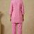 Light pink cotton co-ord set for women | soft printed daily wear top & palazzo set