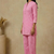 Light pink cotton co-ord set for women | soft printed daily wear top & palazzo set