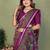 Plum Color Kalamkari Print Cotton Saree 