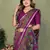 Plum Color Kalamkari Print Cotton Saree 